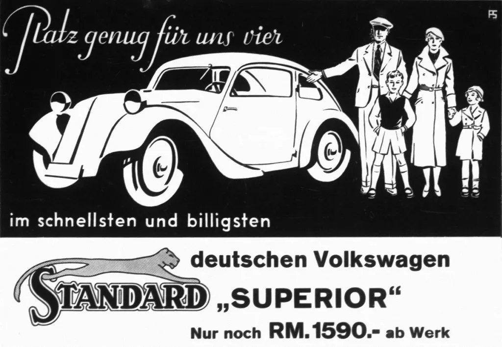 Brochure of the Standard Superior, advertising it as 'The fastest and cheapest German Volkswagen', 1933
